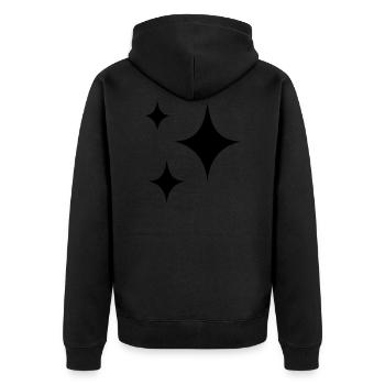 Magie - Unisex Premium Bio Zip Hoodie - Schwarz - Hinten - Nico (187cm)