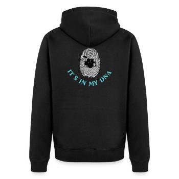 DRUMMER: Drums It's In My DNA - Unisex Premium Organic Zip Hoodie - black - Back - Nico (187cm)