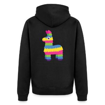 Pinata - figurine - Fiesta - Unisex Premium Organic Zip Hoodie - black - Back - Nico (187cm)