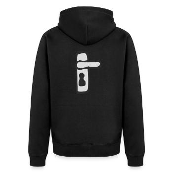 Une poignée de porte - Veste à capuche bio Premium Unisexe - noir - Dos - Nico (187cm)