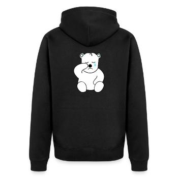Changement climatique Ours polaire Protection du climat Ours polaire - Veste à capuche bio Premium Unisexe - noir - Dos - Nico (187cm)