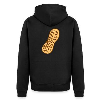 Peanut Peanut Shell - Unisex Premium Organic Zip Hoodie - black - Back - Nico (187cm)