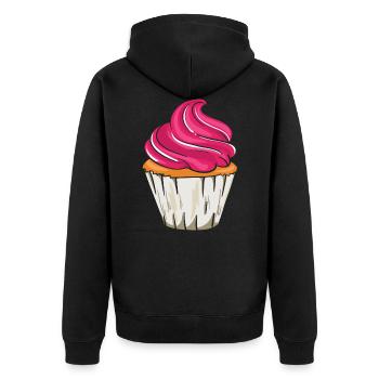 Gâteau d'anniversaire muffin petit gâteau - Veste à capuche bio Premium Unisexe - noir - Dos - Nico (187cm)