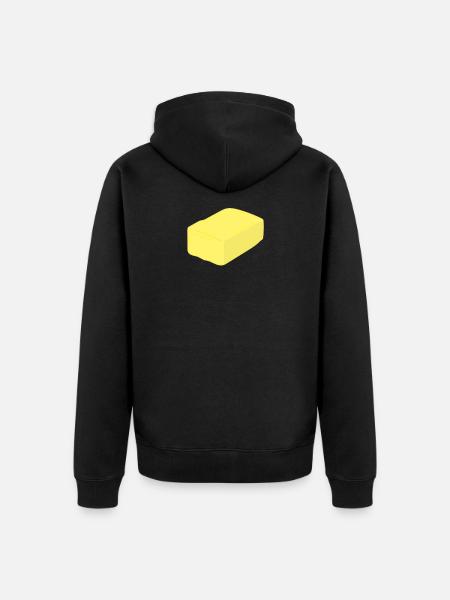 beurre - Veste à capuche bio Premium Unisexe - noir