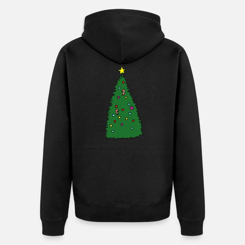 arbre de Noël - Veste à capuche bio Premium Unisexe - noir