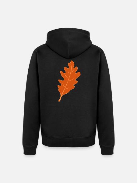 Oak - Oak Leaf - Autumn - Unisex Premium Organic Zip Hoodie - black