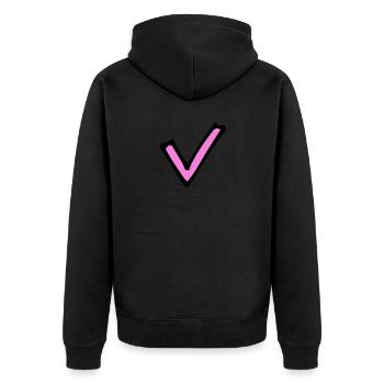 Crochet - symbole - Veste à capuche bio Premium Unisexe - noir - Dos - Nico (187cm)