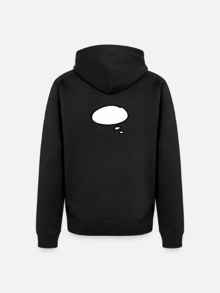 Thinking bubble - Unisex Premium Organic Zip Hoodie - black