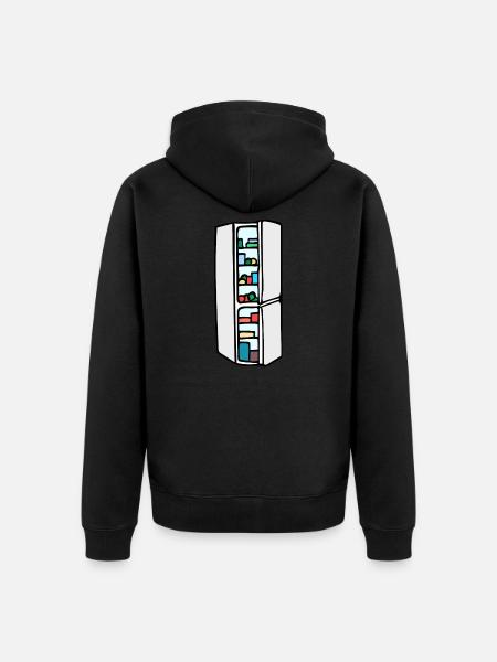 fridge - Unisex Premium Organic Zip Hoodie - black