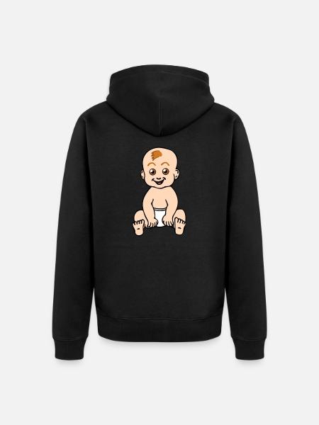 infant - Unisex Premium Organic Zip Hoodie - black