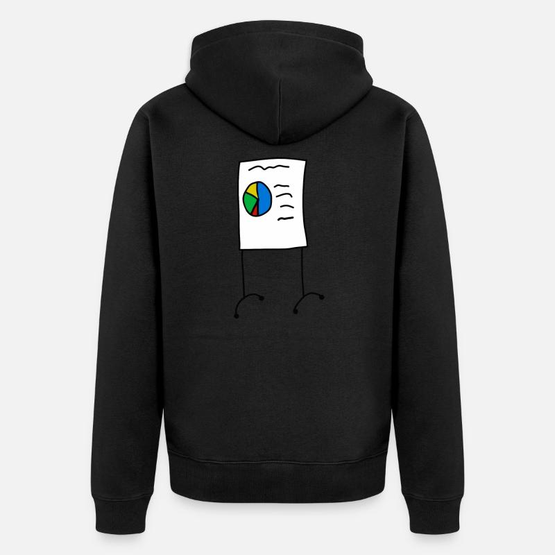 Présentation - paperboard - Veste à capuche bio Premium Unisexe - noir