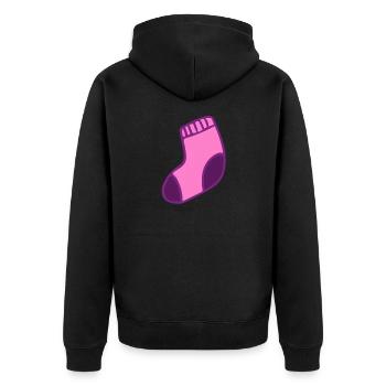 Sock - Baby - Sweet - Unisex Premium Organic Zip Hoodie - black - Back - Nico (187cm)