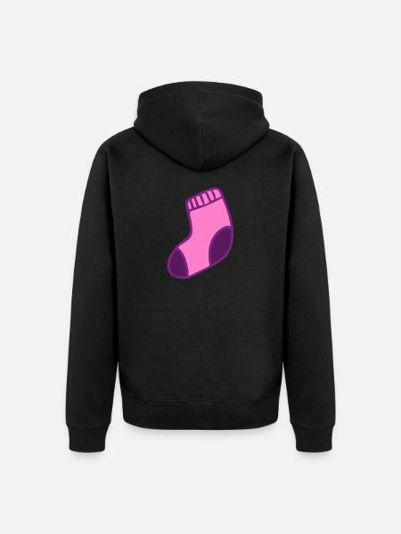 Chaussette - Bébé - Douce - Veste à capuche bio Premium Unisexe - noir