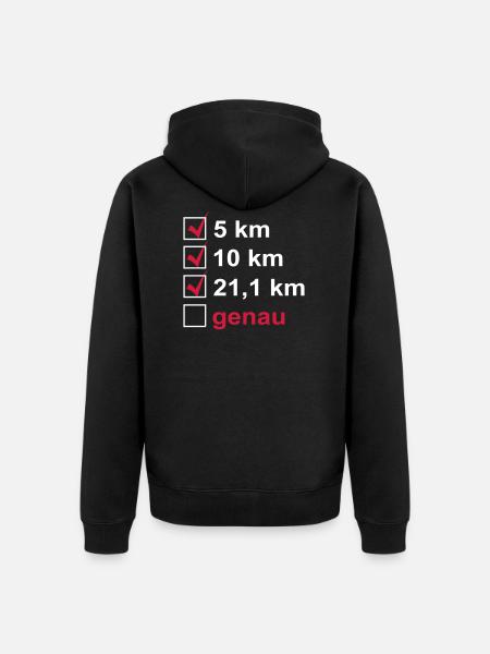 Marathon - Unisex Premium Bio Zip Hoodie - Schwarz