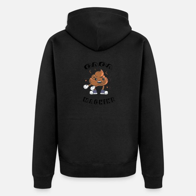 caca machine - Veste à capuche bio Premium Unisexe - noir