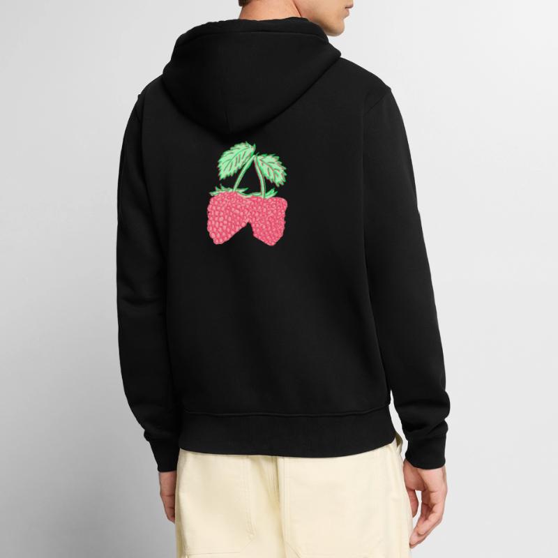 Raspberry - raspberry - plant Unisex Premium Organic Zip Hoodie