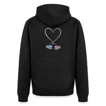 Valentinstag Geschenk für Wohnmobil Besitzer Camping - Unisex Premium Bio Zip Hoodie - Schwarz - Hinten - Nico (187cm)