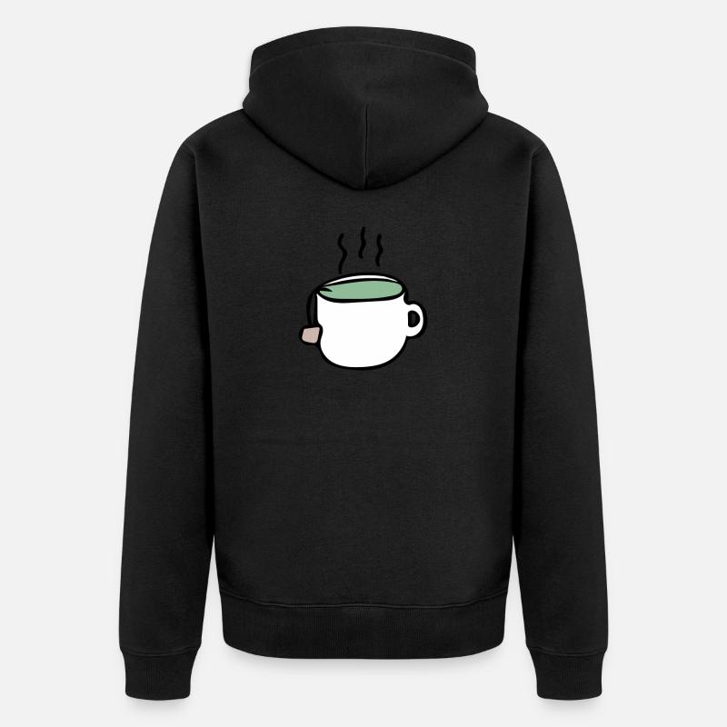 Tee - Unisex Premium Bio Zip Hoodie - Schwarz
