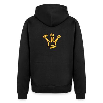 Couronne - Veste à capuche bio Premium Unisexe - noir - Dos - Nico (187cm)