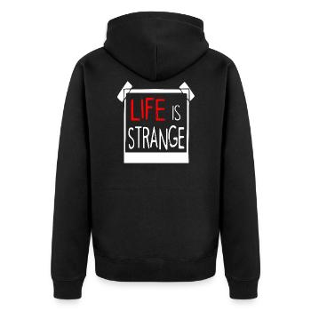 Life ist Strange - Unisex Premium Bio Zip Hoodie - Schwarz - Hinten - Nico (187cm)