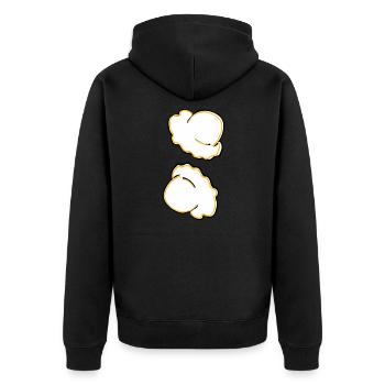 Maïs soufflé - Veste à capuche bio Premium Unisexe - noir - Dos - Nico (187cm)