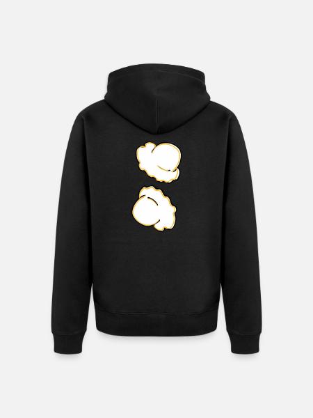 Popcorn - Unisex Premium Organic Zip Hoodie - black