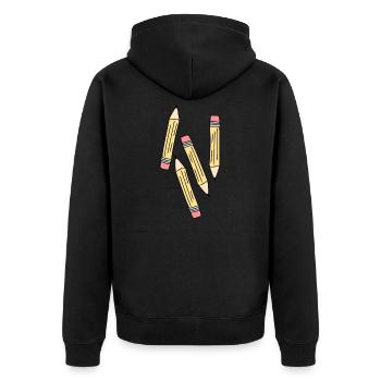 Des crayons - Veste à capuche bio Premium Unisexe - noir - Dos - Nico (187cm)