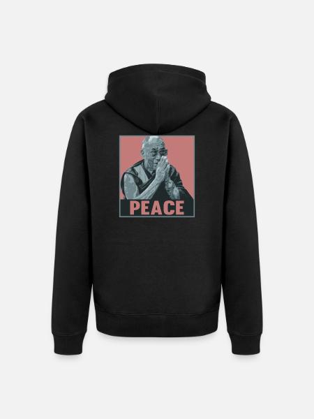 Dalai Lama gift - Unisex Premium Organic Zip Hoodie - black