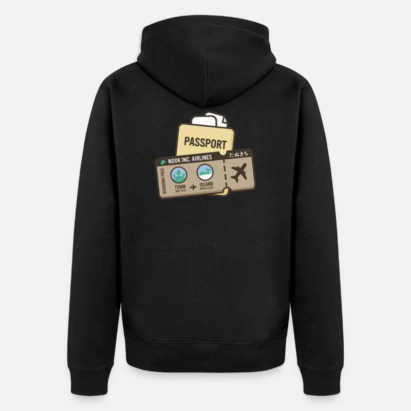 nook inc. compagnies aériennes - Veste à capuche bio Premium Unisexe - noir