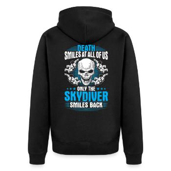 Skydiver Skydiver - Unisex Premium Organic Zip Hoodie - black - Back - Nico (187cm)
