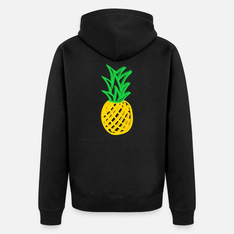 ananas - Veste à capuche bio Premium Unisexe - noir
