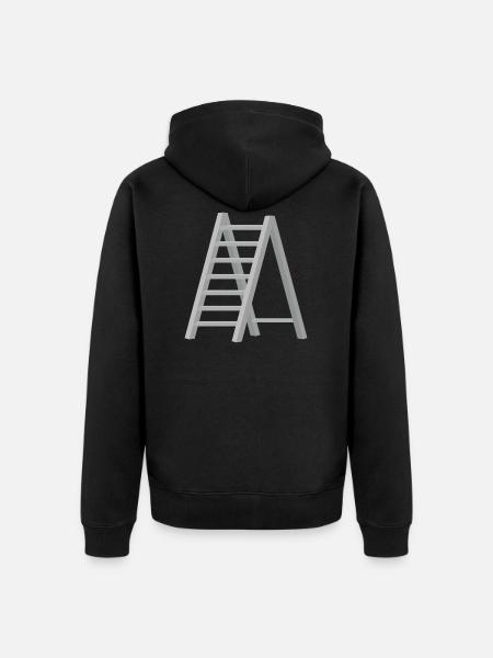 ladder - Unisex Premium Organic Zip Hoodie - black