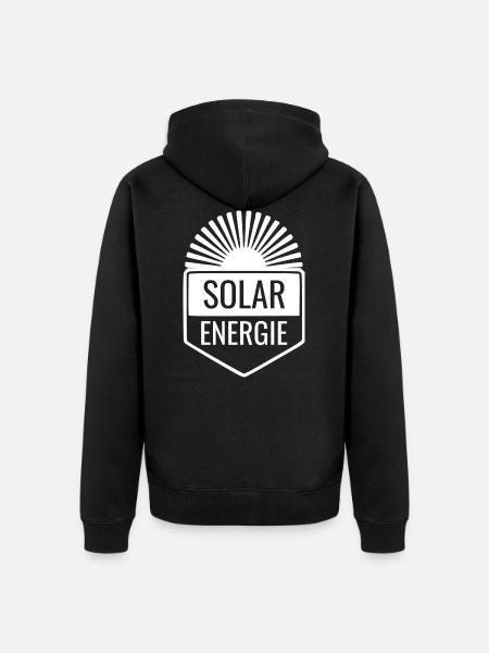 SOLARENERGIE - Unisex Premium Bio Zip Hoodie - Schwarz