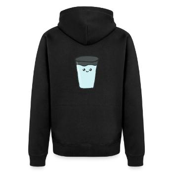 Eau - verre - cadeau - Veste à capuche bio Premium Unisexe - noir - Dos - Nico (187cm)