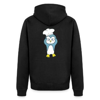 Pingouin avec une toque - Veste à capuche bio Premium Unisexe - noir - Dos - Nico (187cm)