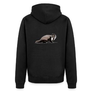 marten - Unisex Premium Organic Zip Hoodie - black - Back - Nico (187cm)