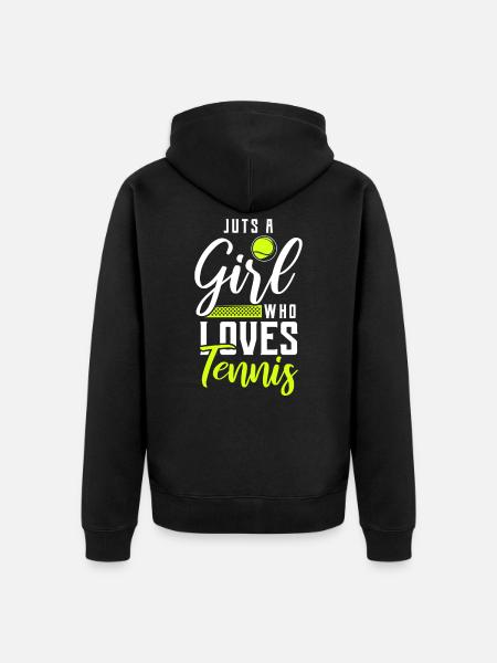 Tennis - Unisex Premium Bio Zip Hoodie - Schwarz