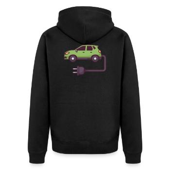 Véhicule électrique - Veste à capuche bio Premium Unisexe - noir - Dos - Nico (187cm)