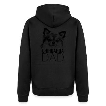 Chihuahua Dad - cadeau du papa amoureux des chiens - Veste à capuche bio Premium Unisexe - noir - Dos - Nico (187cm)