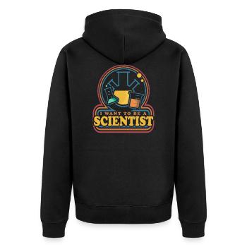 Je veux être un scientifique Recherche scientifique - Veste à capuche bio Premium Unisexe - noir - Dos - Nico (187cm)