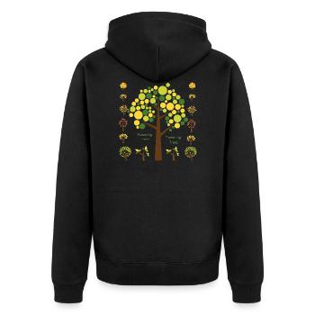 ARBRES AU PRINTEMPS - Veste à capuche bio Premium Unisexe - noir - Dos - Nico (187cm)