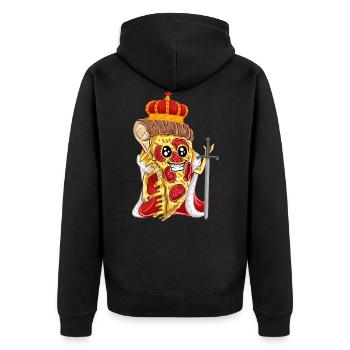 Pizza King Queen Partnerlook Cost partenaire équipe - Veste à capuche bio Premium Unisexe - noir - Dos - Nico (187cm)