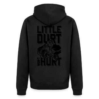 Quad Quote Racer Quad Driver - Unisex Premium Organic Zip Hoodie - black - Back - Nico (187cm)