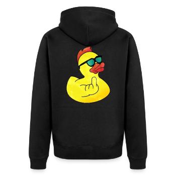 Canard en caoutchouc Canard de bain frais - Veste à capuche bio Premium Unisexe - noir - Dos - Nico (187cm)