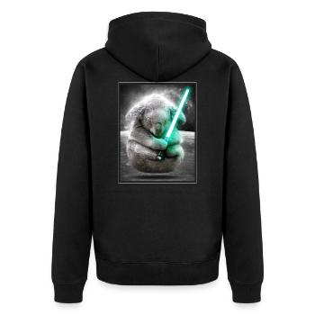Koala Force - Veste à capuche bio Premium Unisexe - noir - Dos - Nico (187cm)