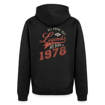 LEGEND ARE BORN IN 1978 cadeau anniversaire 43 ans - Veste à capuche bio Premium Unisexe - noir - Dos - Nico (187cm)