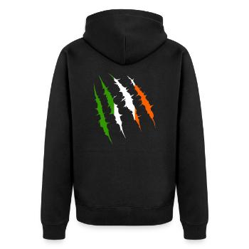 Irlande drapeau à la griffe pays drapeau de l’équipe fan - Veste à capuche bio Premium Unisexe - noir - Dos - Nico (187cm)