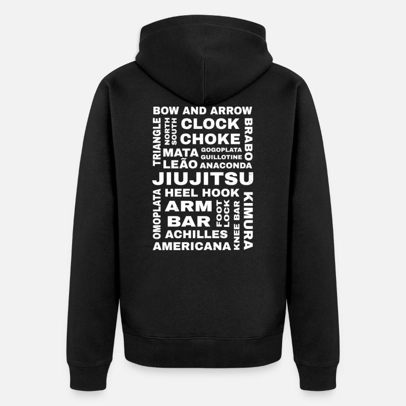 BJJ Jiu Jitsu - Veste à capuche bio Premium Unisexe - noir