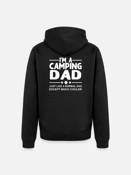 Camping - Unisex Premium Bio Zip Hoodie - Schwarz