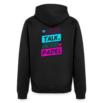 Padel Padel Player Padeltennis Neon Padel Coach - Unisex Premium Organic Zip Hoodie - black - Back - Nico (187cm)